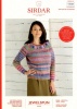 Knitting Pattern - Sirdar 10025 - Jewelspun Aran - Drape Cardigan